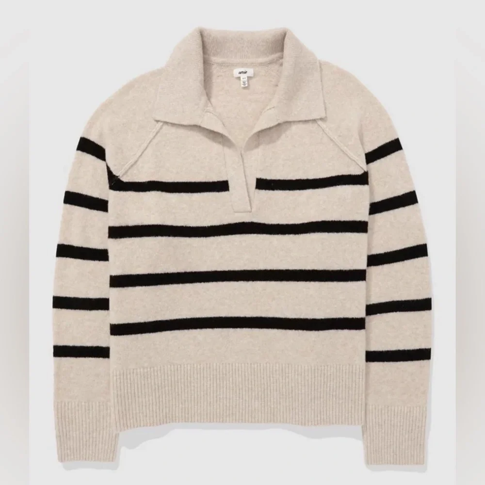 Aerie Cream and Black Striped Sweater - Picture 1 of 4